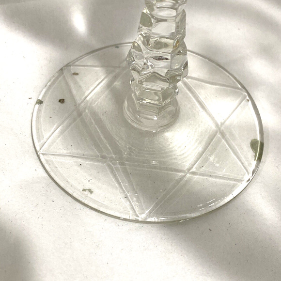 Libbey Rock Sharpe ARCTIC ROSE Goblets Water Glasses Set of 5 Clear etch crystal - Picture 12 of 12